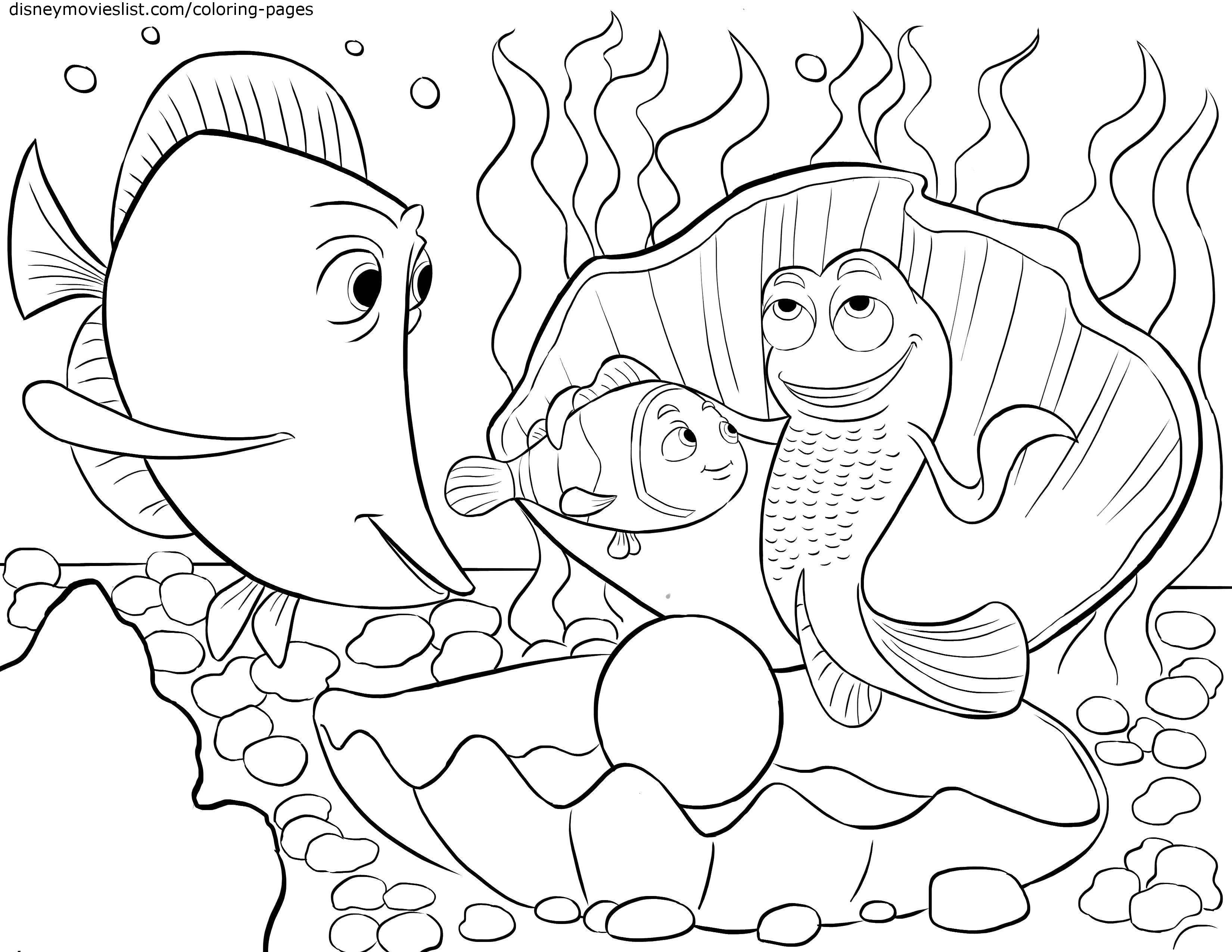 Название: Раскраска Нэмо и другие рыбы. Категория: Морские обитатели. Теги: Подводный мир, рыба.