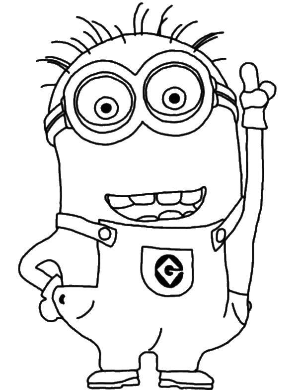 Coloring Character minion. Category the minions. Tags:  minions, cartoons.