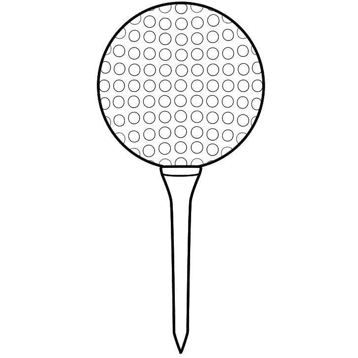 Название: Раскраска Подставка для мяча. Категория: Спорт. Теги: Спорт, гольф.