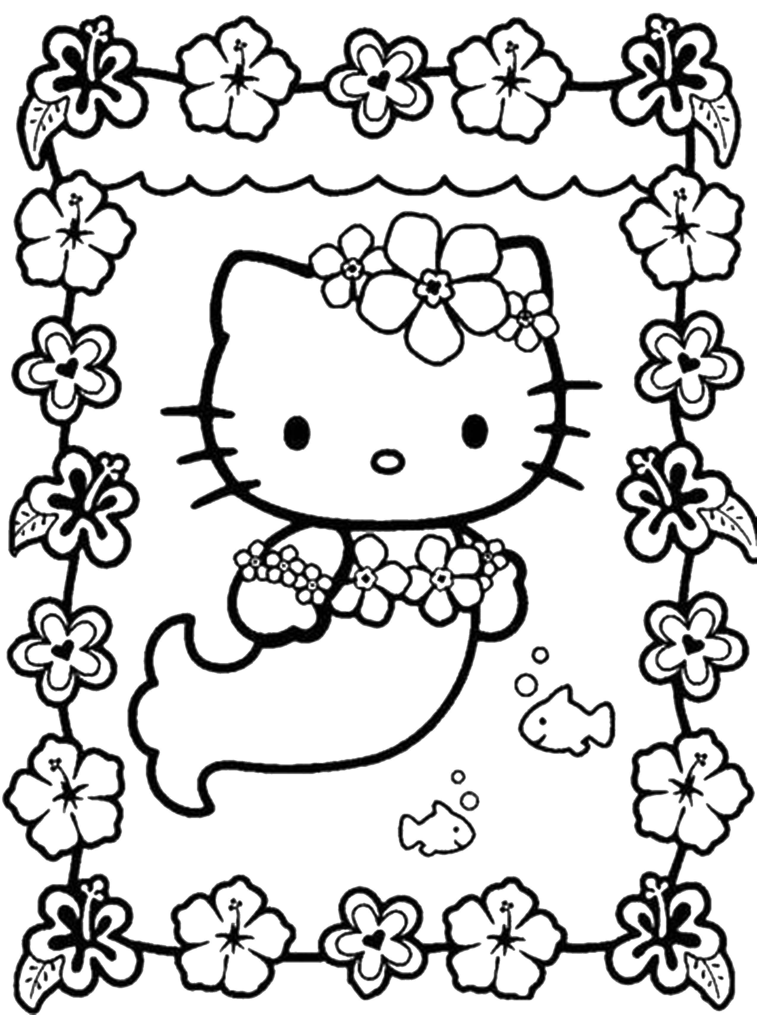 Coloring Mermaid kitty. Category Hello Kitty. Tags:  Mermaid, Kitty.