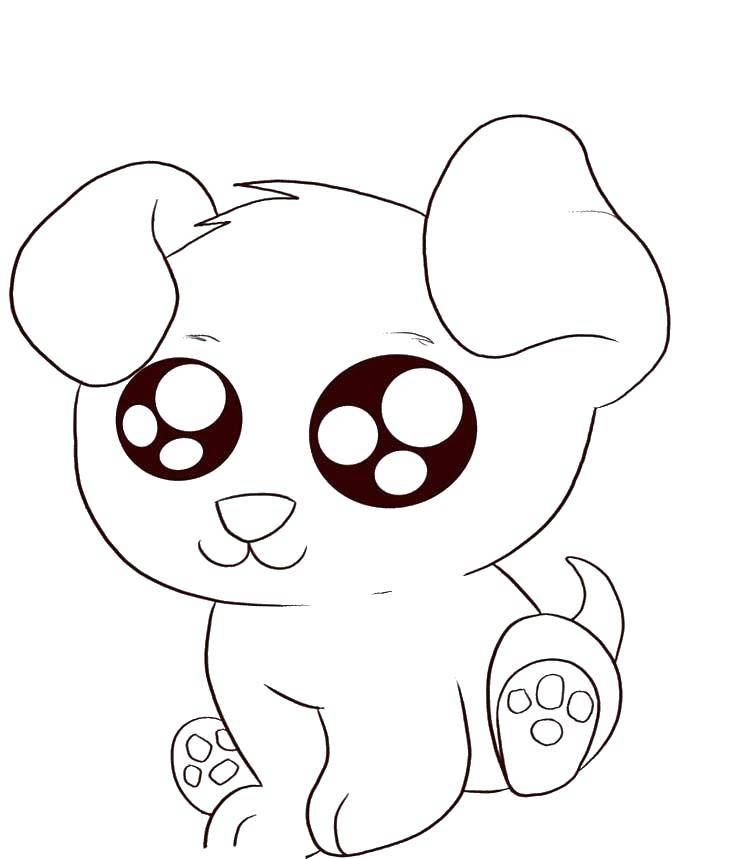 Coloring The puppy with the big eyes. Category Pets allowed. Tags:  Animals, dog.