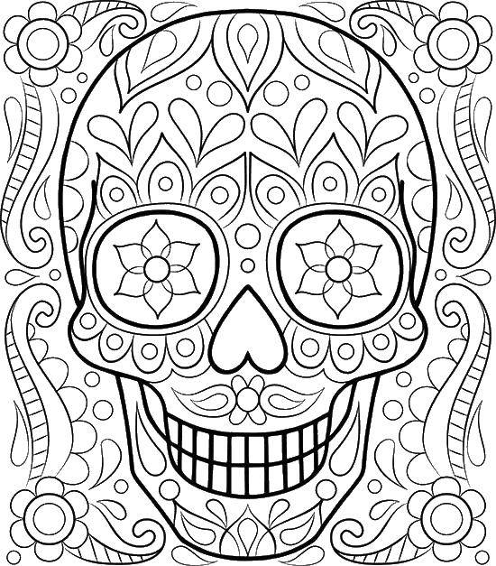 Coloring Happy crock. Category Skull. Tags:  Skull.