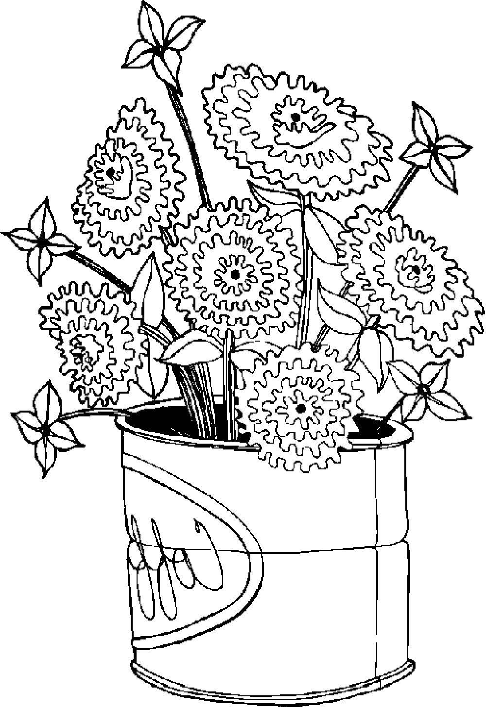 Coloring Flowers. Category For girls. Tags:  flowers, plants, buds, petals.