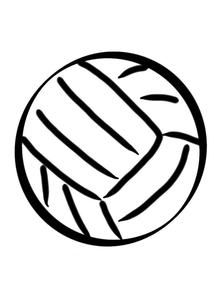Название: Раскраска Волейбольный мяч. Категория: Спорт. Теги: мяч, волейбол.