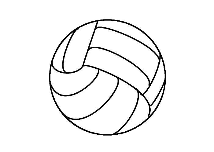 Название: Раскраска Волейбольный мячик. Категория: Спорт. Теги: Спорт, волейбол, мячик.