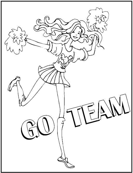 Coloring Classes cheerleading. Category Sports. Tags:  Sports, cheerleader.