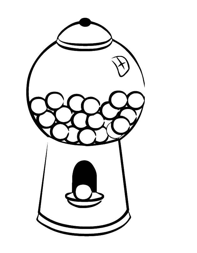 Coloring A Gumball machine. Category sweets. Tags:  machine, gum balls.