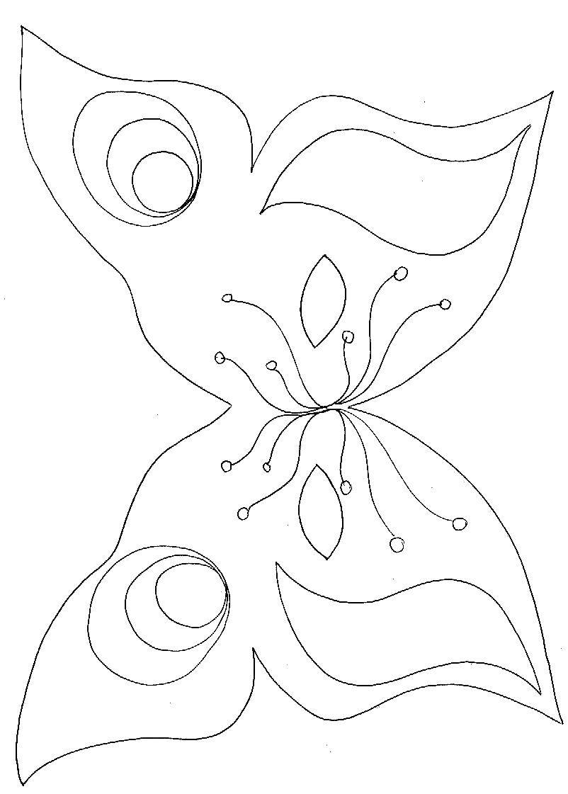 Название: Раскраска Бабочка. Категория: Для девочек. Теги: насекомые, бабочка, крылья.