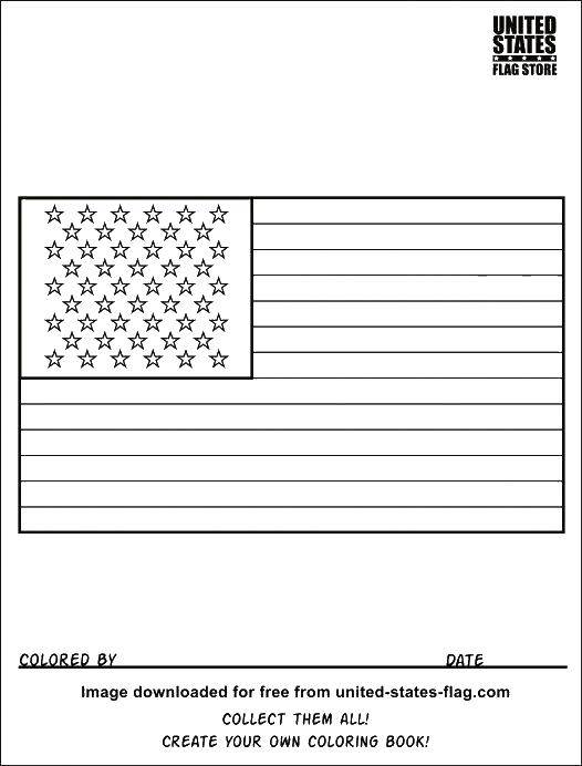 Название: Раскраска Флаг штатов. Категория: США. Теги: Америка, США, флаг.