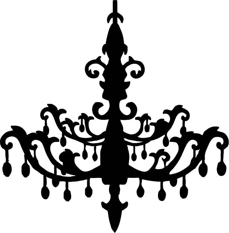 Coloring Contour chandelier. Category Chandelier. Tags:  Chandelier.