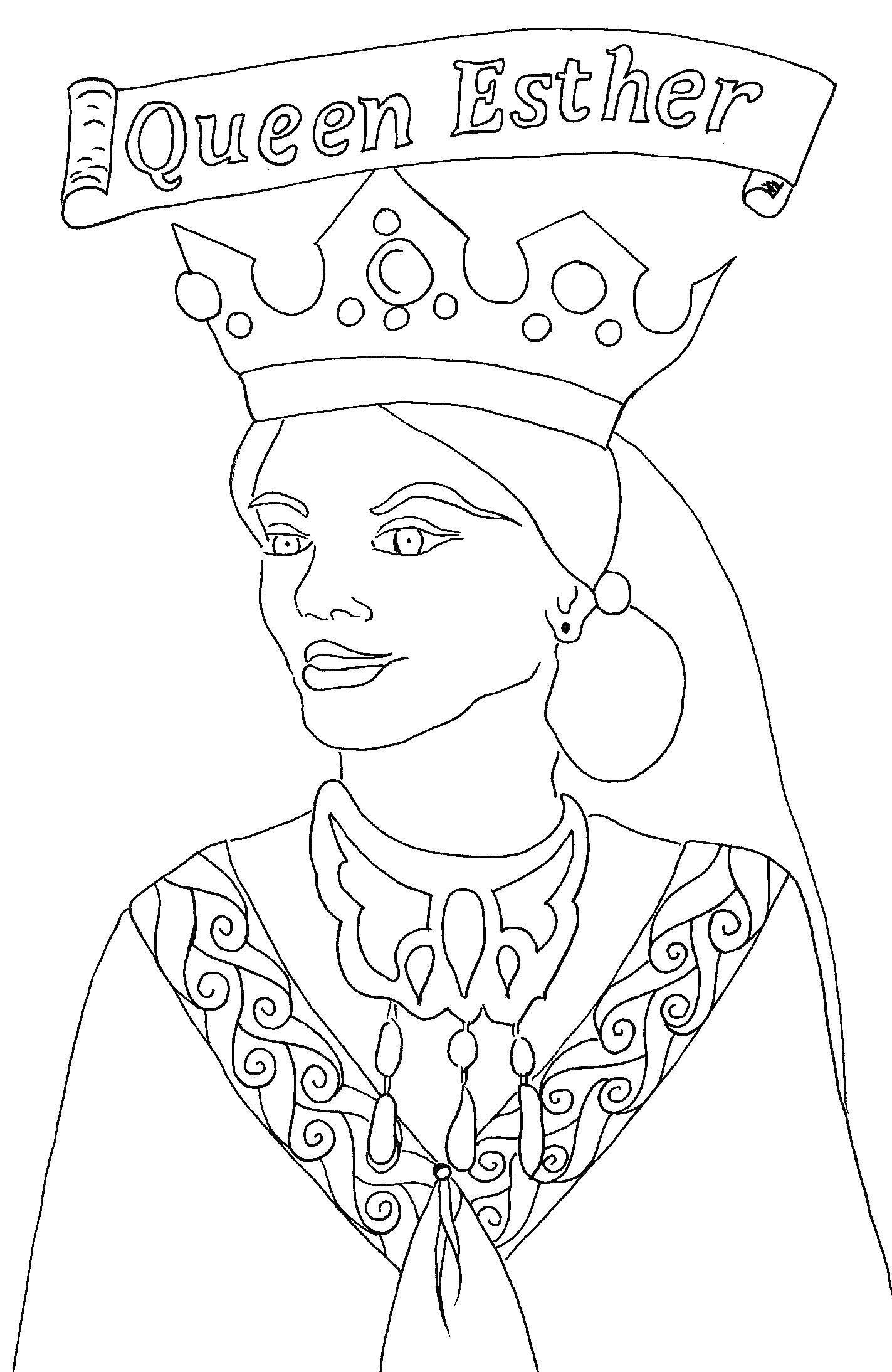 Coloring Queen Esther. Category The Queen. Tags:  The king, the Queen.