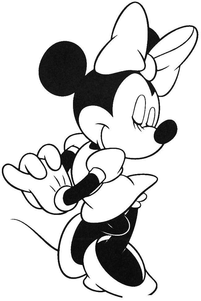 Coloring Minnie mouse. Category Disney cartoons. Tags:  Minnie, Mickymaus.