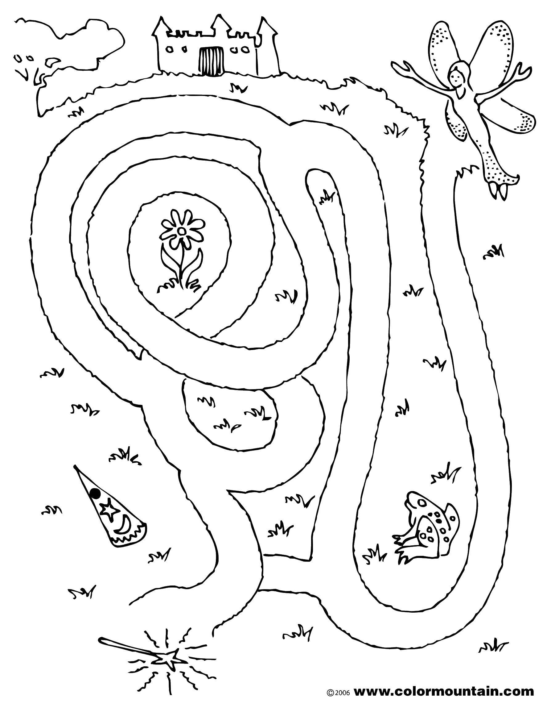 Coloring Help the fairy. Category Mazes. Tags:  Maze, logic.
