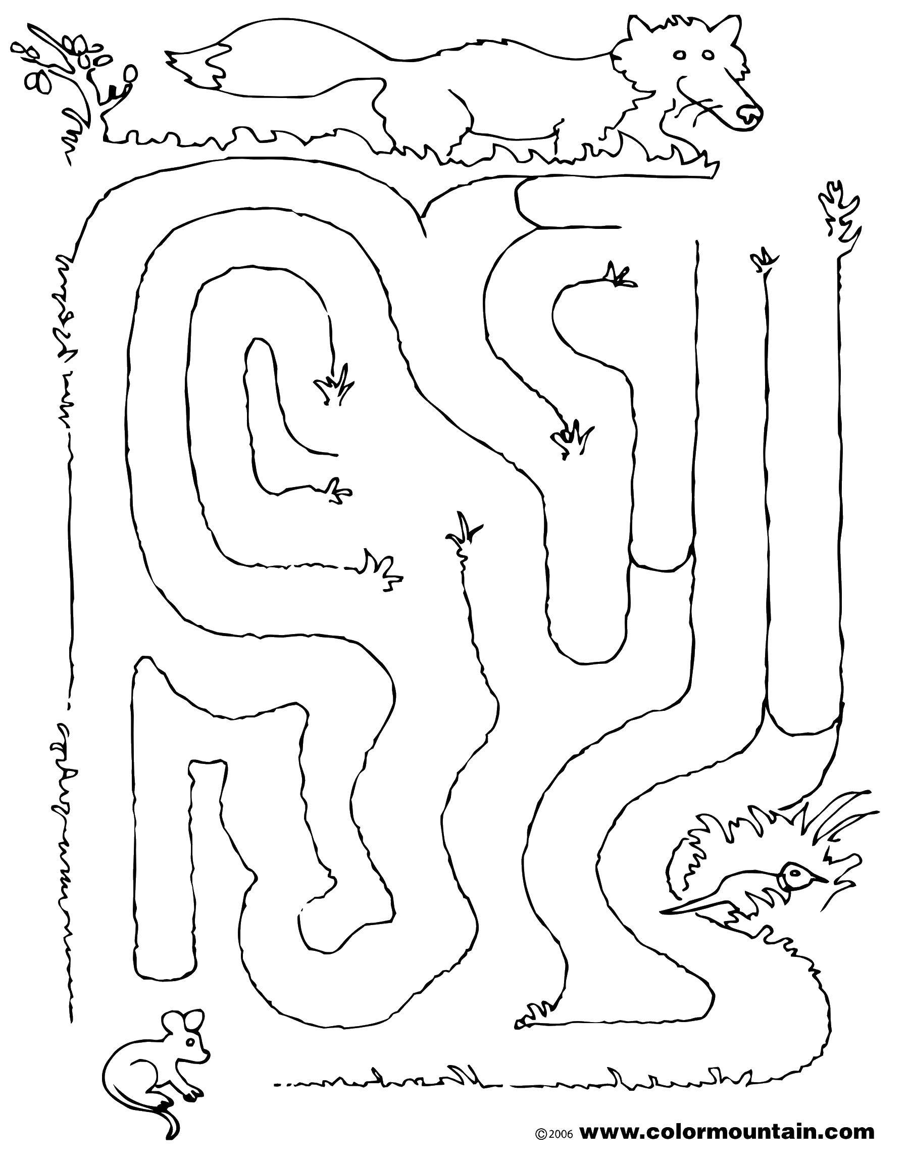 Coloring Help a Fox. Category Mazes. Tags:  Maze, logic.