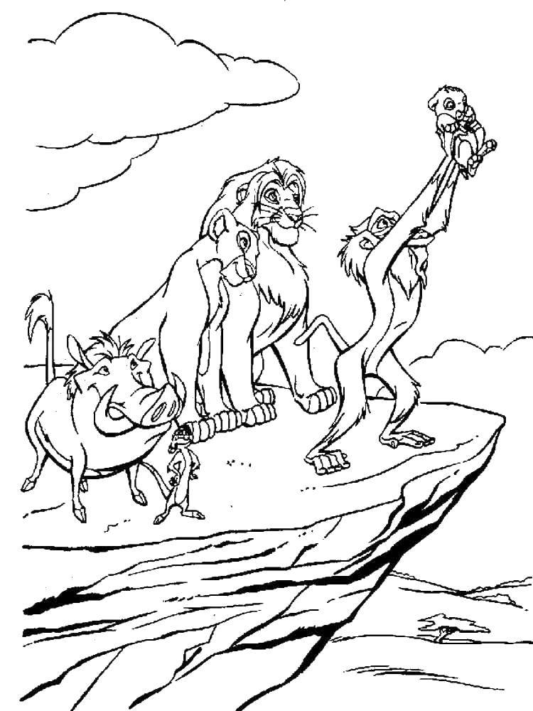 Coloring Rafiki and Simba. Category The lion king. Tags:  the lion, Simba, Rafiki.