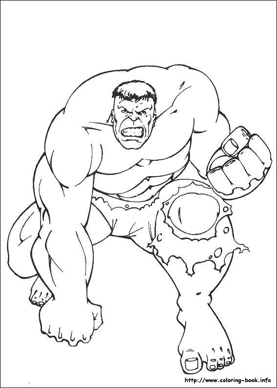Coloring Big Hulk. Category superheroes. Tags:  superhero, the Hulk, green.