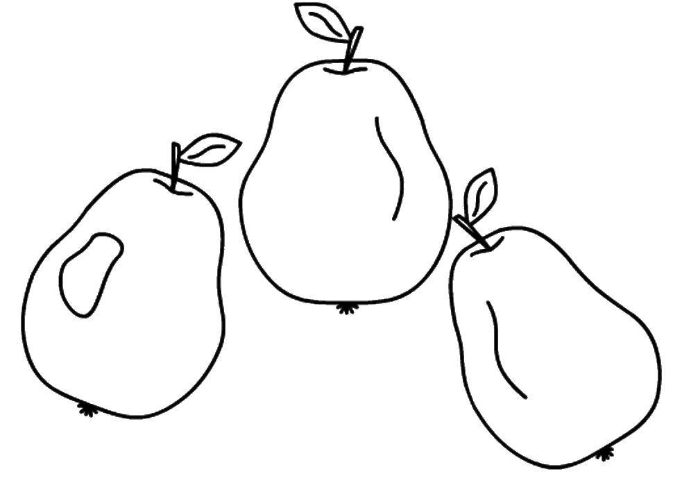 Coloring Pear. Category Fruits. Tags:  pear, fruit.