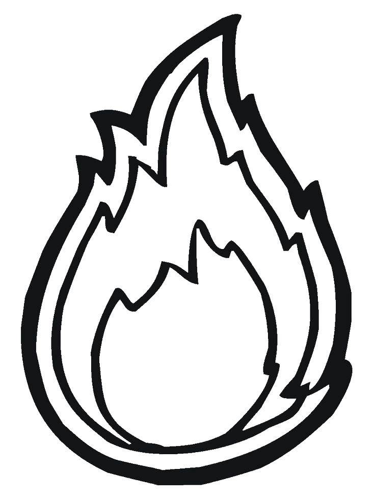 Название: Раскраска Контур огня. Категория: Огонь. Теги: контур, огонь, пламя.
