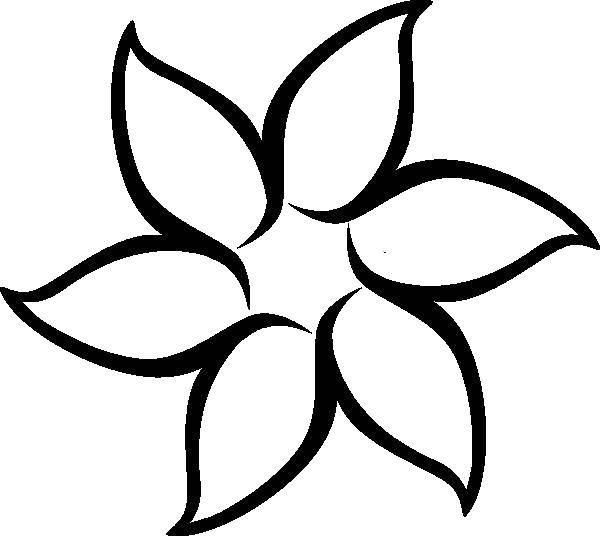 Название: Раскраска Контур шести лепестков. Категория: Контуры цветка для вырезания. Теги: лепестки, цветы, бутоны.