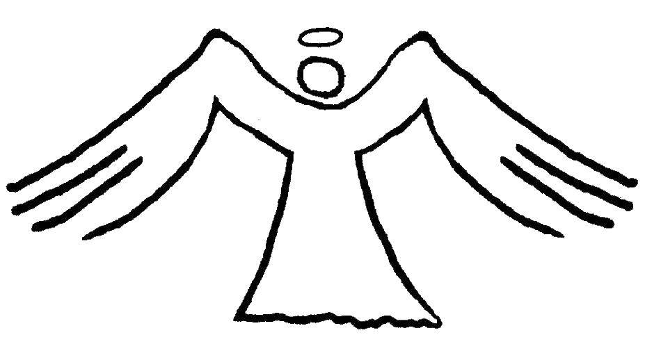 Название: Раскраска Крылья и ангелок. Категория: раскраски. Теги: крылья, ангел, контур.