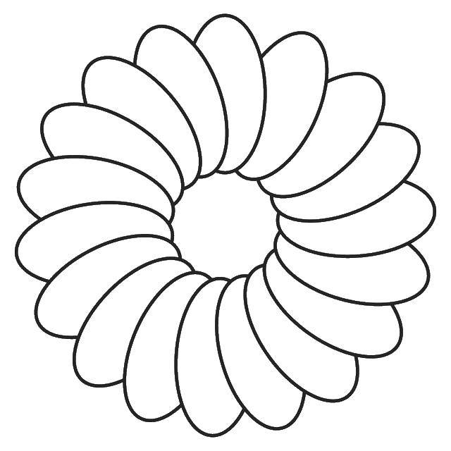 Coloring Daisy petals. Category The contours of the flower to cut. Tags:  contour, Daisy, petals.