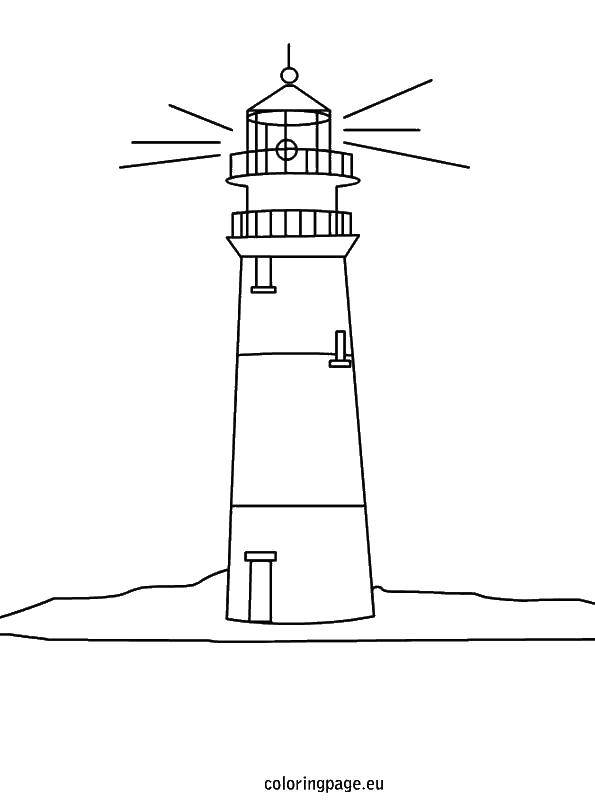 Coloring Lighthouse. Category building. Tags:  buildings, sea, lighthouse.