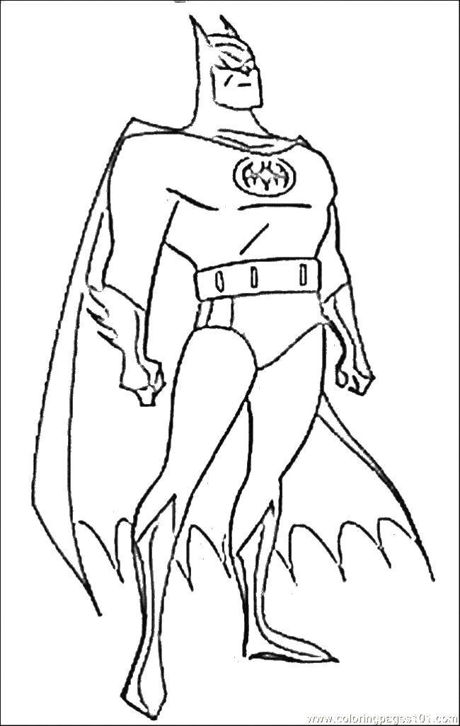 Coloring Cloak and Batman. Category superheroes. Tags:  Batman, Cape, mask.