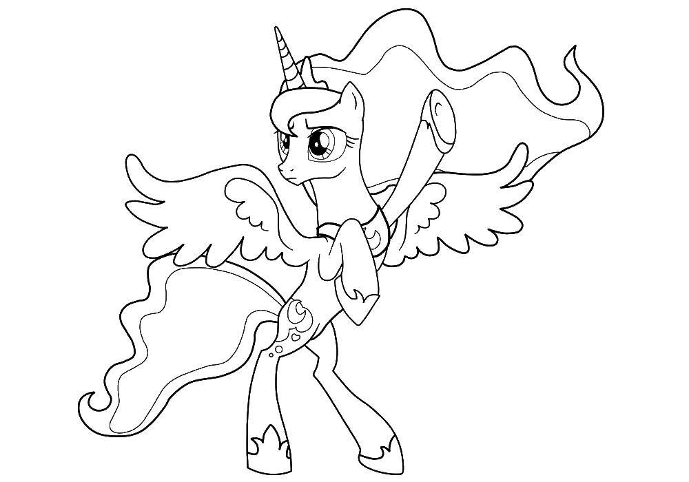 Coloring Pony. Category Ponies. Tags:  pony, horse, for girls.