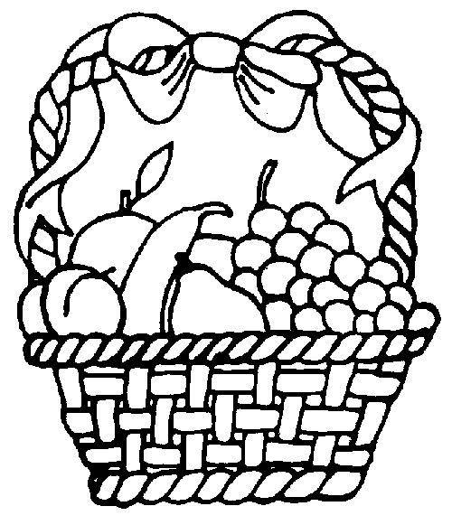 Coloring Drawing fruit basket. Category Pets allowed. Tags:  fruits.