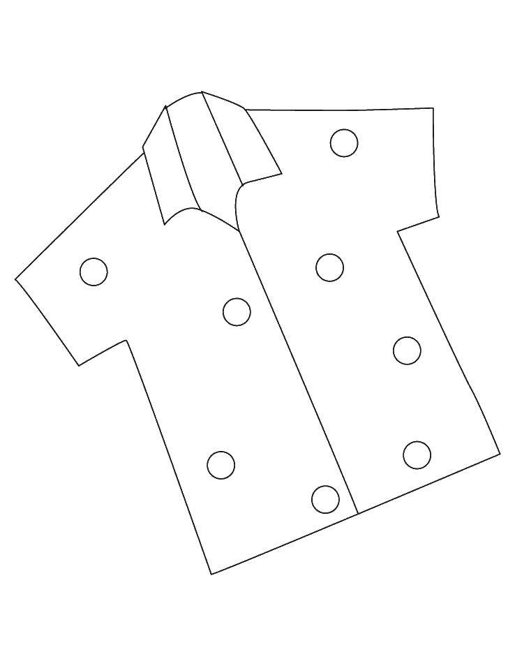 Coloring Polka dot shirt. Category clothing. Tags:  shirt dress, polka dot, collar.