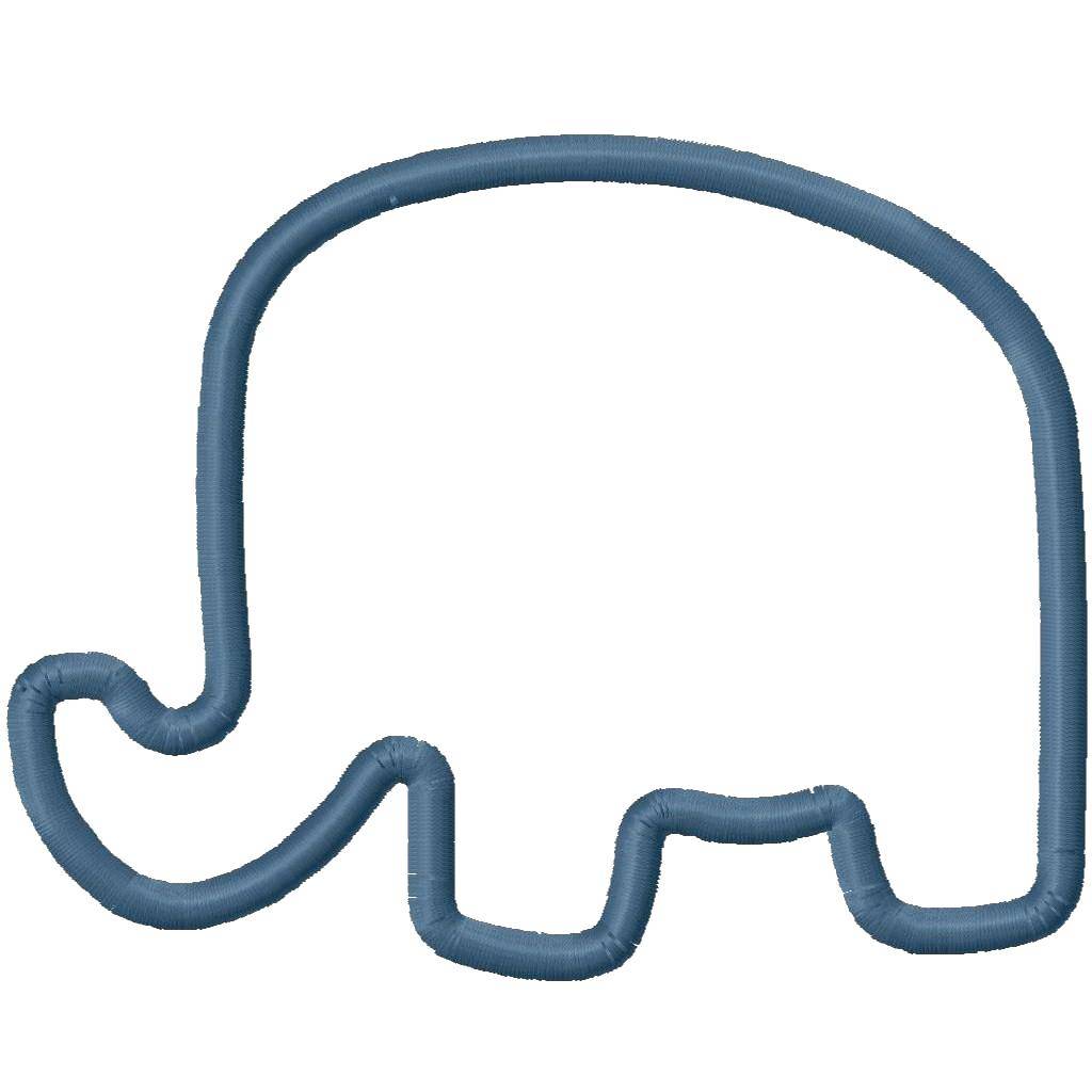 Название: Раскраска Шаблон слона. Категория: контуры слона для вырезания. Теги: контур, слон, хобот.