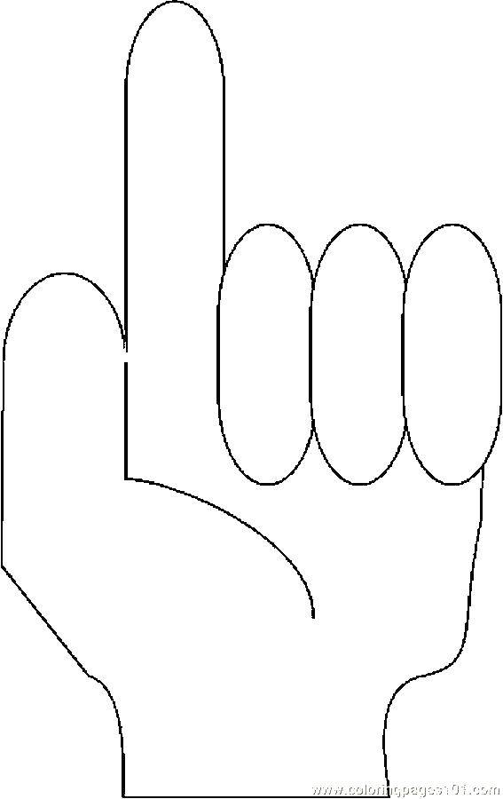 Coloring Bent palm. Category The contour of the hands and palms to cut. Tags:  the palm, fingers.