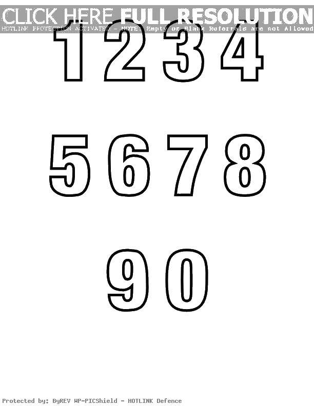 Название: Раскраска Цифры от 0 до 9. Категория: Учимся считать. Теги: цифры, два, три.
