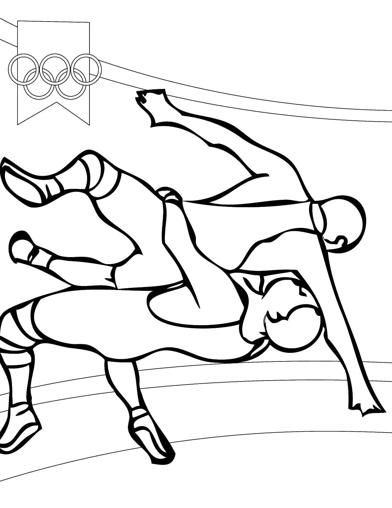 Coloring Burma. Category sports. Tags:  sports, games, wrestling.