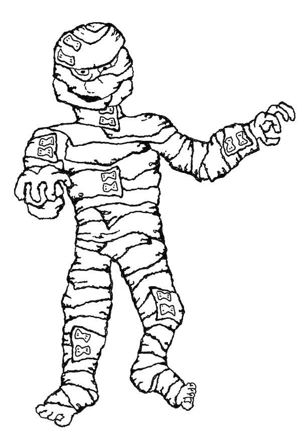 Coloring The man with the bandage. Category Medical coloring pages. Tags:  man, bandages.