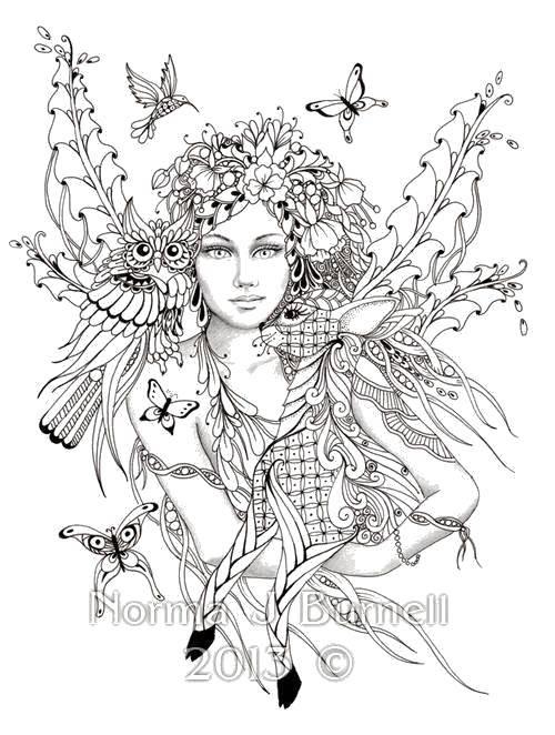Coloring Animal fairy. Category Fantasy. Tags:  Fairy, forest, fairy tale.