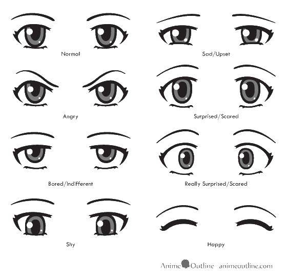 Coloring The eyes and emotions. Category the eye contour. Tags:  eyes, emotions.