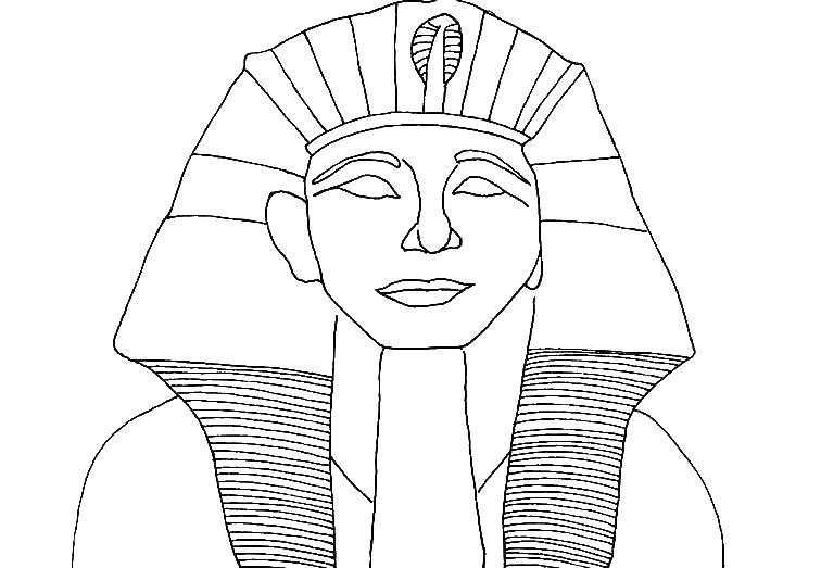 Название: Раскраска Голова фараона. Категория: Мумия. Теги: Мумия.