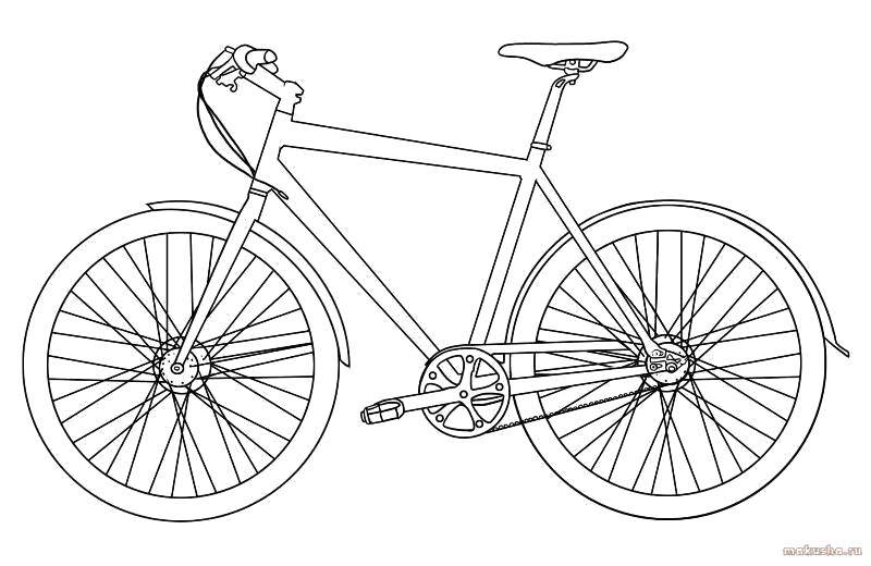 Coloring A good bike. Category coloring. Tags:  Transport, Bicycle.