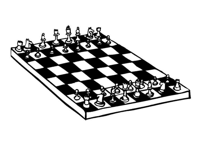 Название: Раскраска Игра шахматы. Категория: Шахматы. Теги: игра, спорт, шахматы.