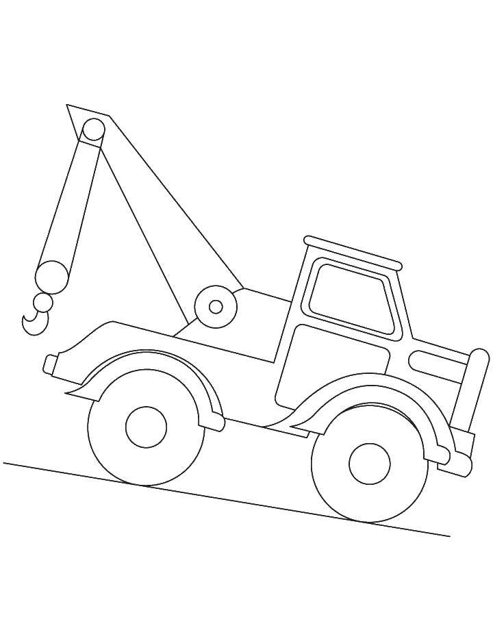 Coloring Crane. Category Crane. Tags:  crane, construction, machinery.