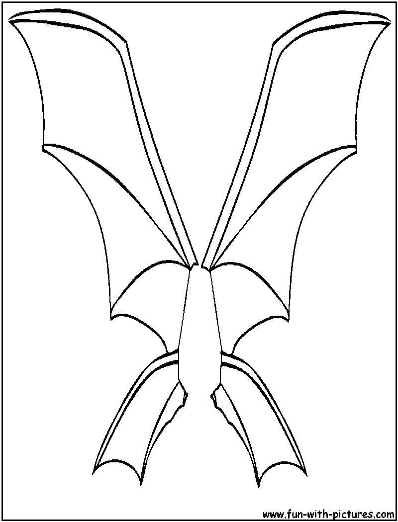 Coloring Bat wings. Category coloring. Tags:  the wings contour.