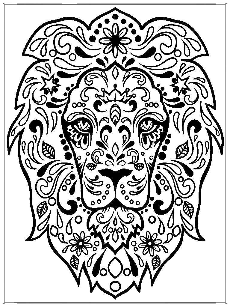 Coloring Leo patterned face. Category Fantasy. Tags:  Bathroom with shower.