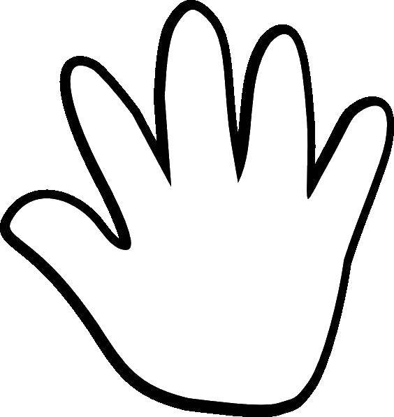 Coloring Little hand. Category The contour of the hands and palms to cut. Tags:  Hand, brush.