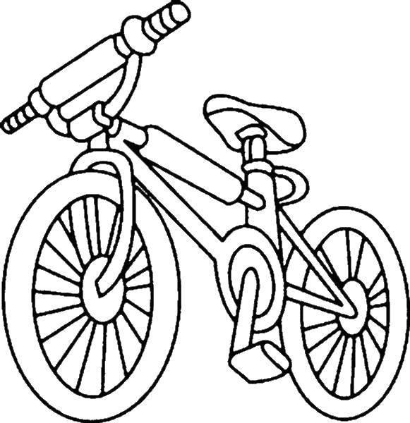 Coloring A small bike. Category coloring. Tags:  bikes, transportation.
