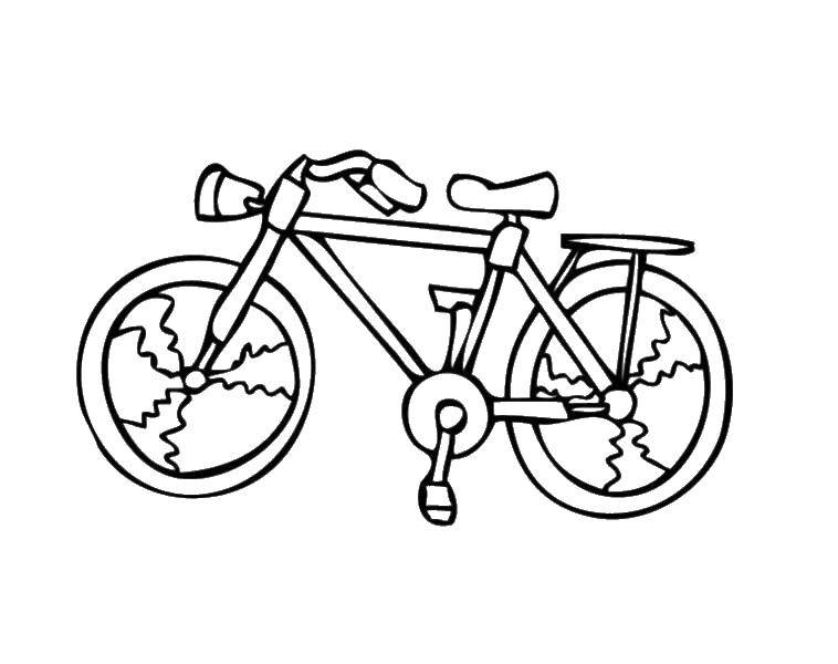Название: Раскраска Небольшой велосипед. Категория: раскраски. Теги: велосипеды, транспорт.