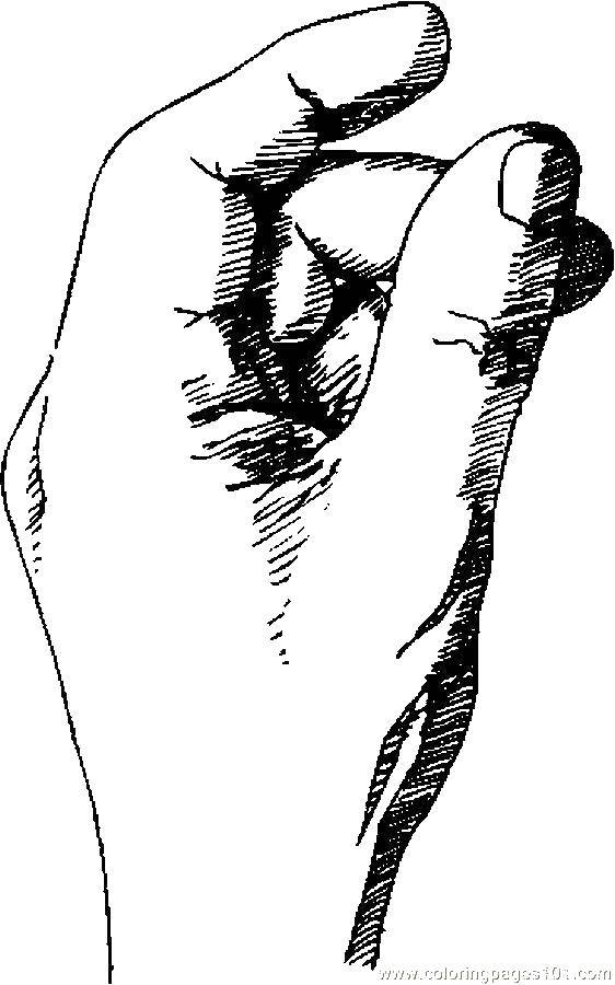 Coloring Fingers. Category coloring. Tags:  hands, fingers, palms.