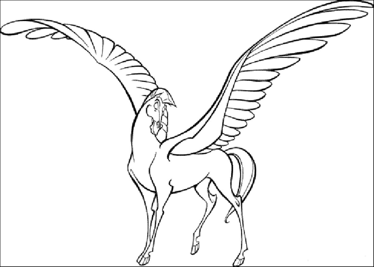Coloring Pegasus of Hercules. Category coloring. Tags:  Magic create.