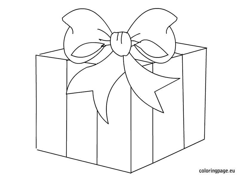 Название: Раскраска Полосатая коробока. Категория: раскраски. Теги: Подарки, праздник.