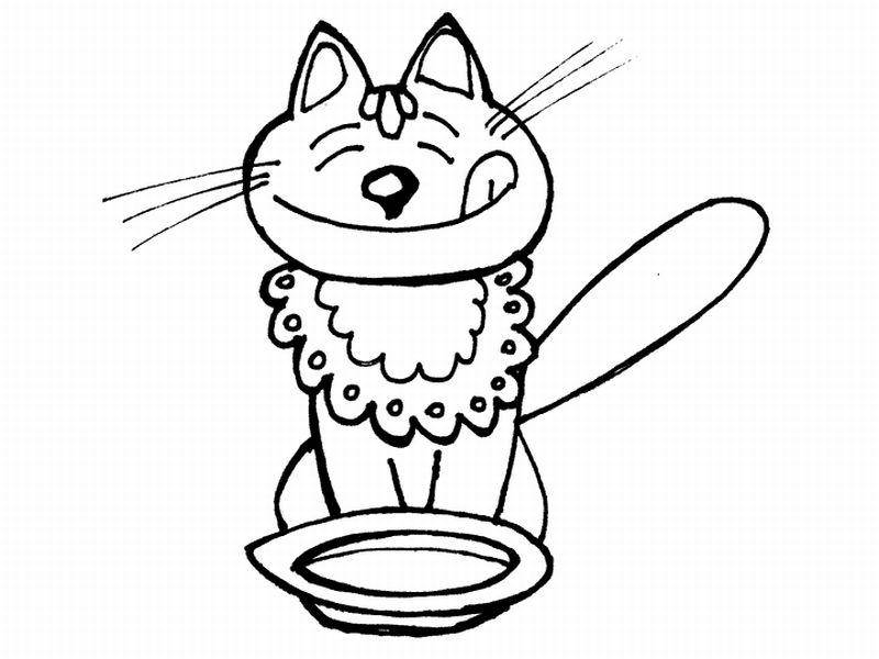 Coloring Picture a well-fed cat. Category Pets allowed. Tags:  the cat.
